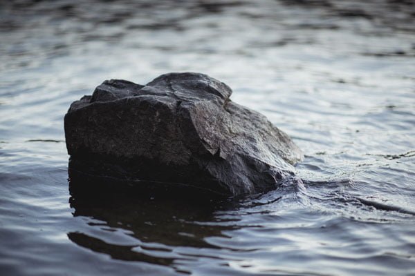 rock on the water