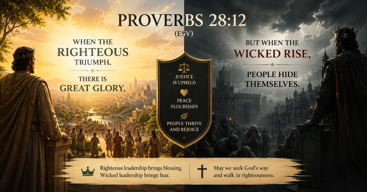 When the righteous triumph, there is great glory